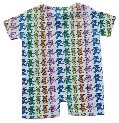 Grateful Dead Dancing Bear Orange Romper