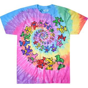 Grateful Dead Spiral Bears Tie Dye T-Shirt