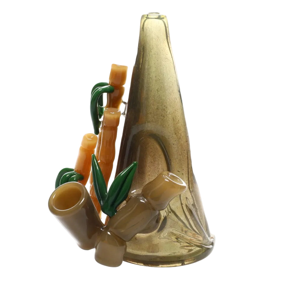 Haha Glass CFL Bamboo Cone Bubbler