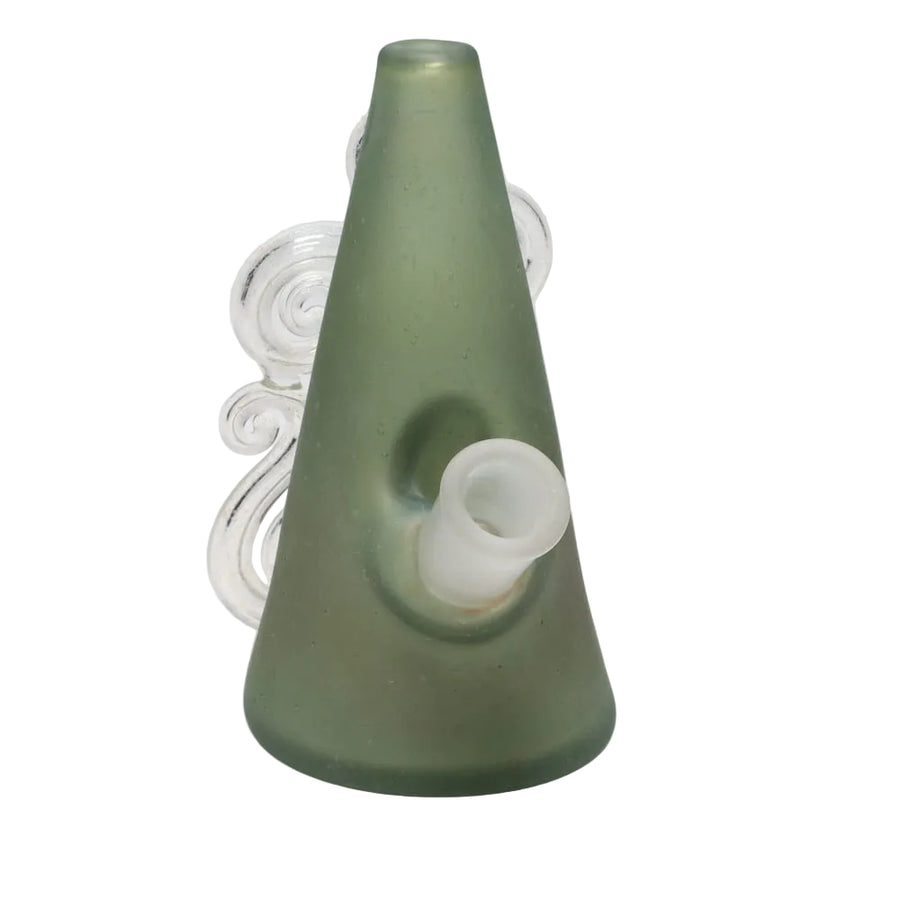 Haha Glass UV/CFL Sandblasted Cone Bubbler
