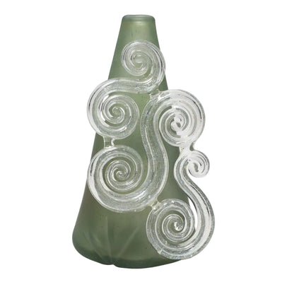 Haha Glass UV/CFL Sandblasted Cone Bubbler