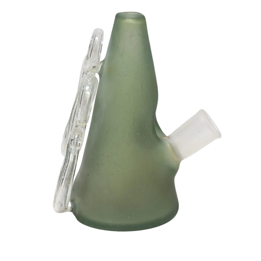 Haha Glass UV/CFL Sandblasted Cone Bubbler