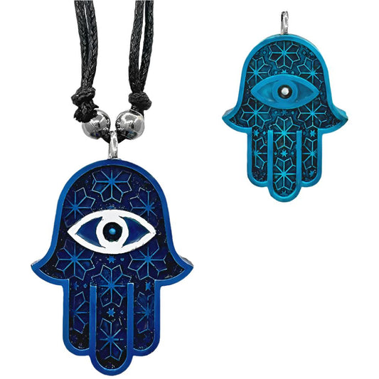 Hamsa Resin Figure Pendant Necklace