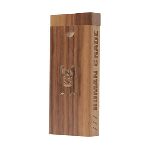Human Grade Large Wood Dugout with Metal Digger Bat - Walnut