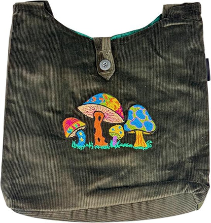 Erika Corduroy Mushroom Embroidery Bag