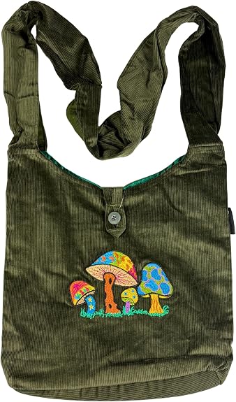 Erika Corduroy Mushroom Embroidery Bag