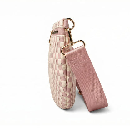 Kedzie Terrace Woven Crossbody in Pink
