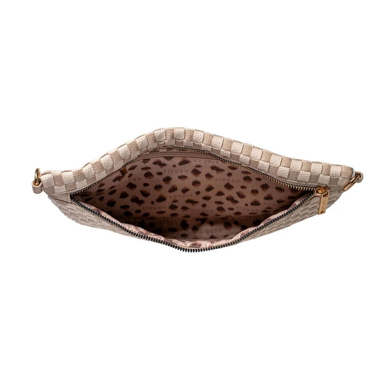 Kedzie Terrace Woven Crossbody in Taupe