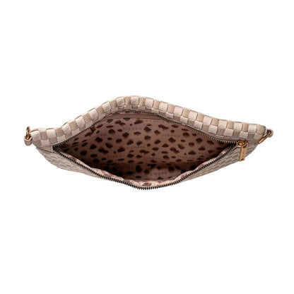 Kedzie Terrace Woven Crossbody in Taupe