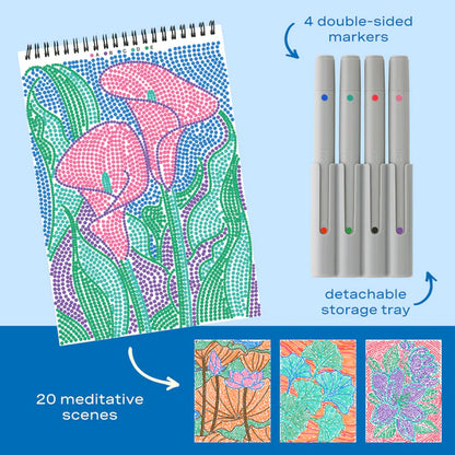 Lifelines™ FlowArt: Dot-By-Letter Botanicals Coloring Pad
