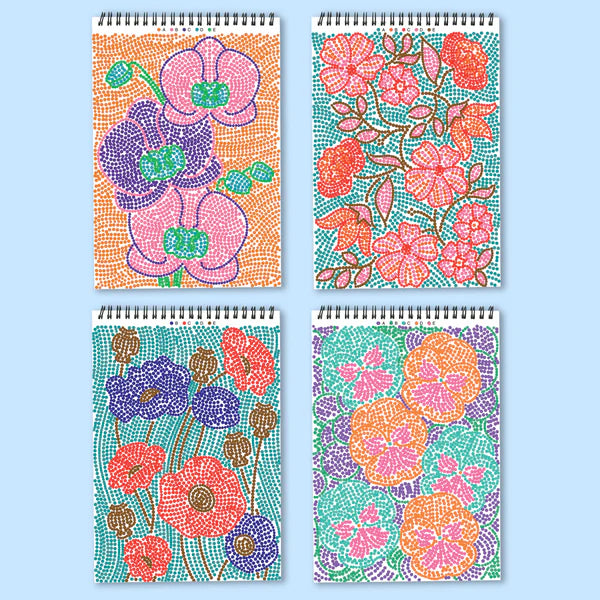 Lifelines™ FlowArt: Dot-By-Letter Botanicals Coloring Pad