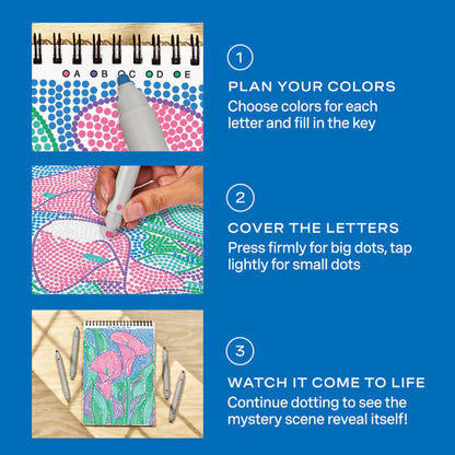 Lifelines™ FlowArt: Dot-By-Letter Botanicals Coloring Pad
