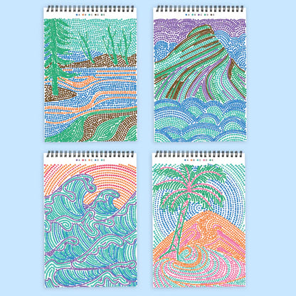 Lifelines™ FlowArt: Dot-By-Letter Landscapes Coloring Pad