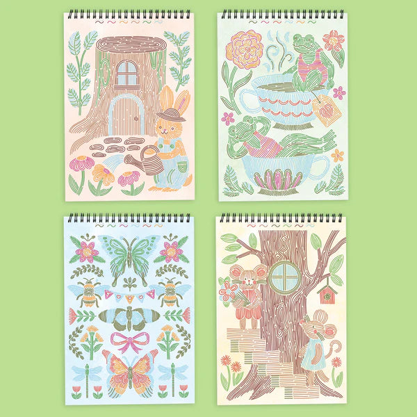 Lifelines™ FlowArt: Trace-By-Line Woodland Whimsy Coloring Pad