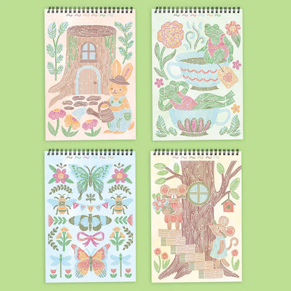 Lifelines™ FlowArt: Trace-By-Line Woodland Whimsy Coloring Pad