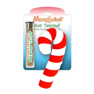 Meowijuana Get Twisted Candy Cane Refillable Cat Toy