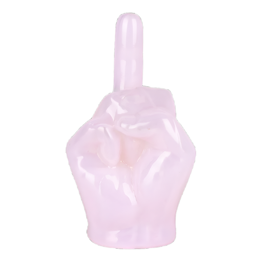 Middle Finger Glass Hand Pipe - Assorted Colors