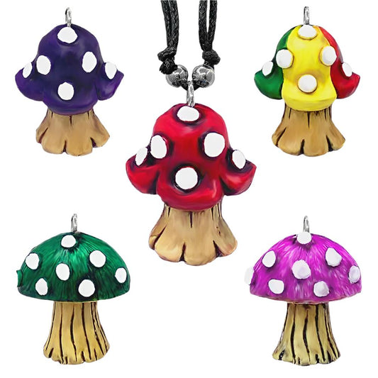 Shroom Resin Figure Pendant Necklace