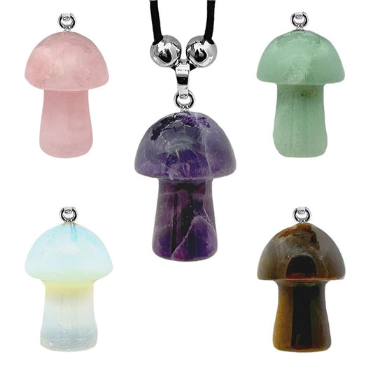 Mushroom Stone Pendant Necklace