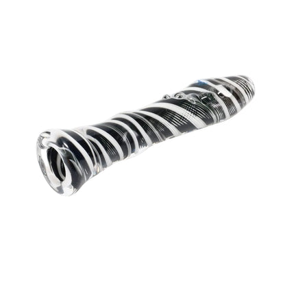 Rotational Science Glass Black and White Twist Onie