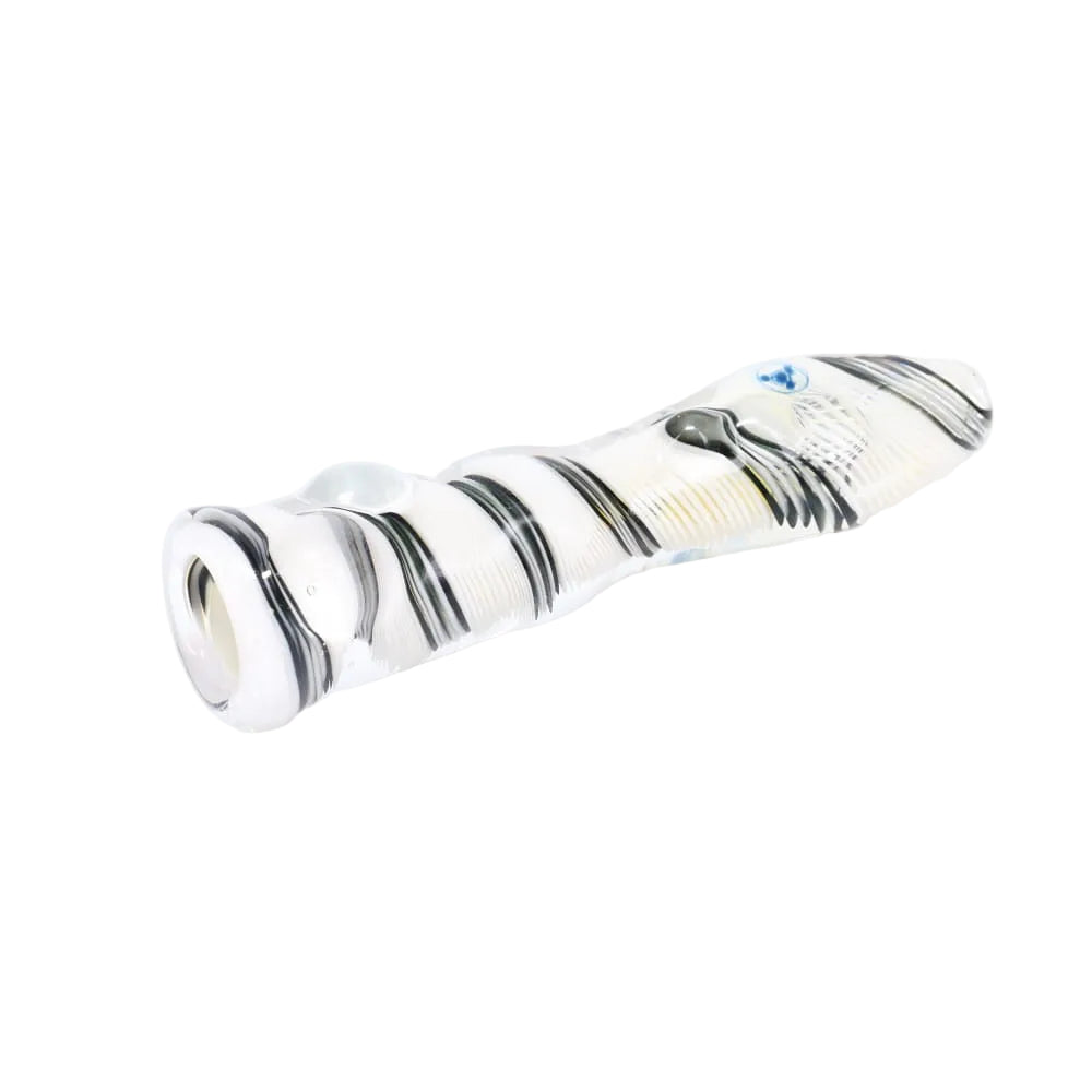 Rotational Science Glass Black and White Twist Onie