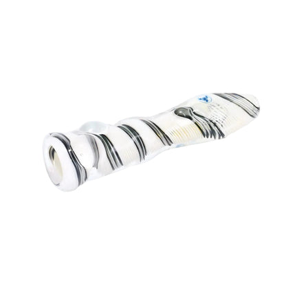 Rotational Science Glass Black and White Twist Onie