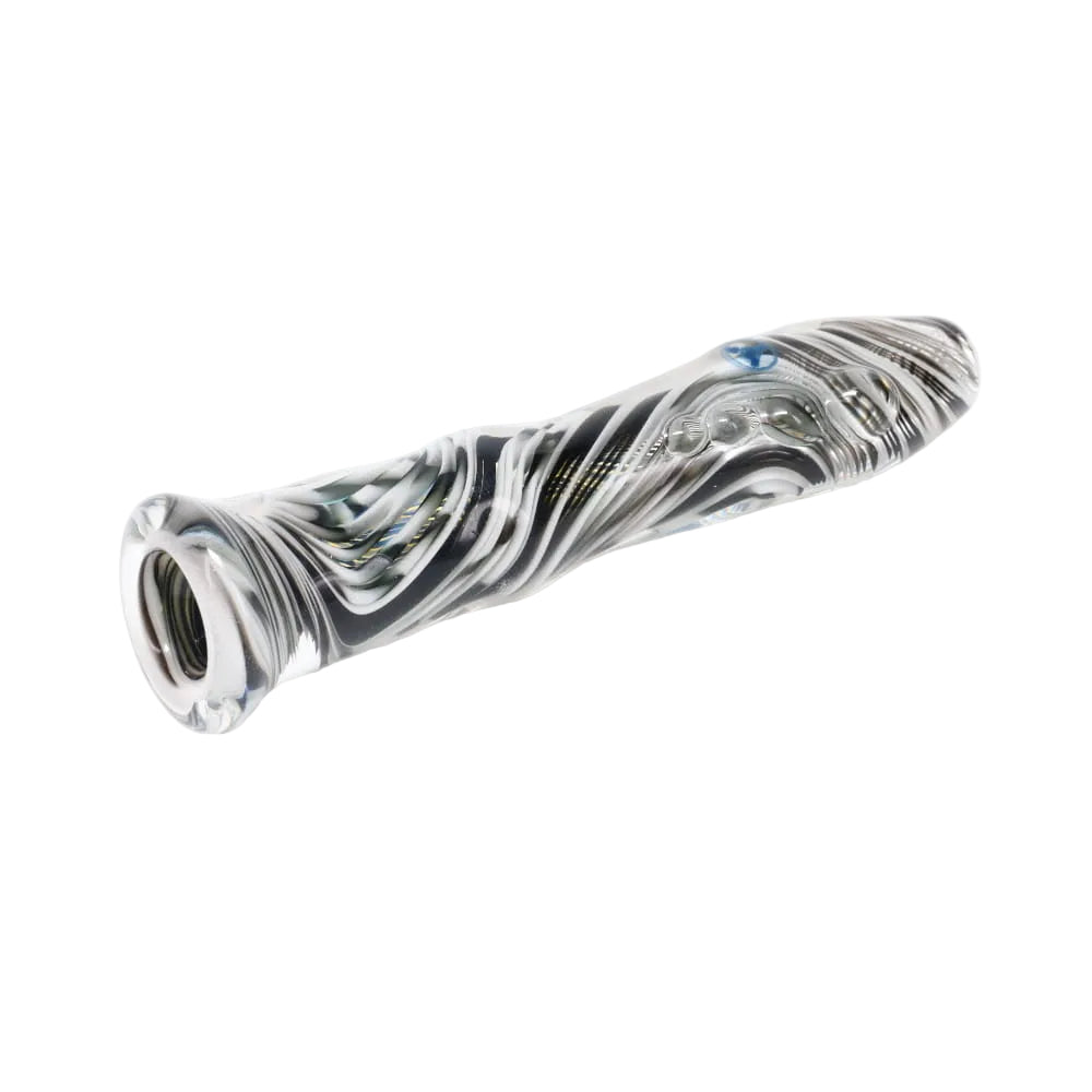 Rotational Science Glass Black and White Twist Onie