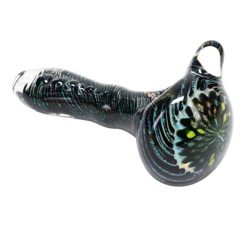 Rotational Science Glass Small Twist Fillacello Crushed Opal Spoon
