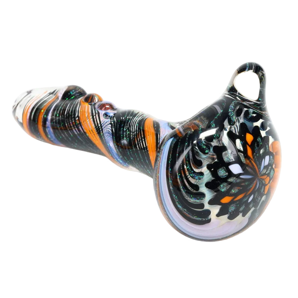 Rotational Science Glass Small Twist Fillacello Crushed Opal Spoon