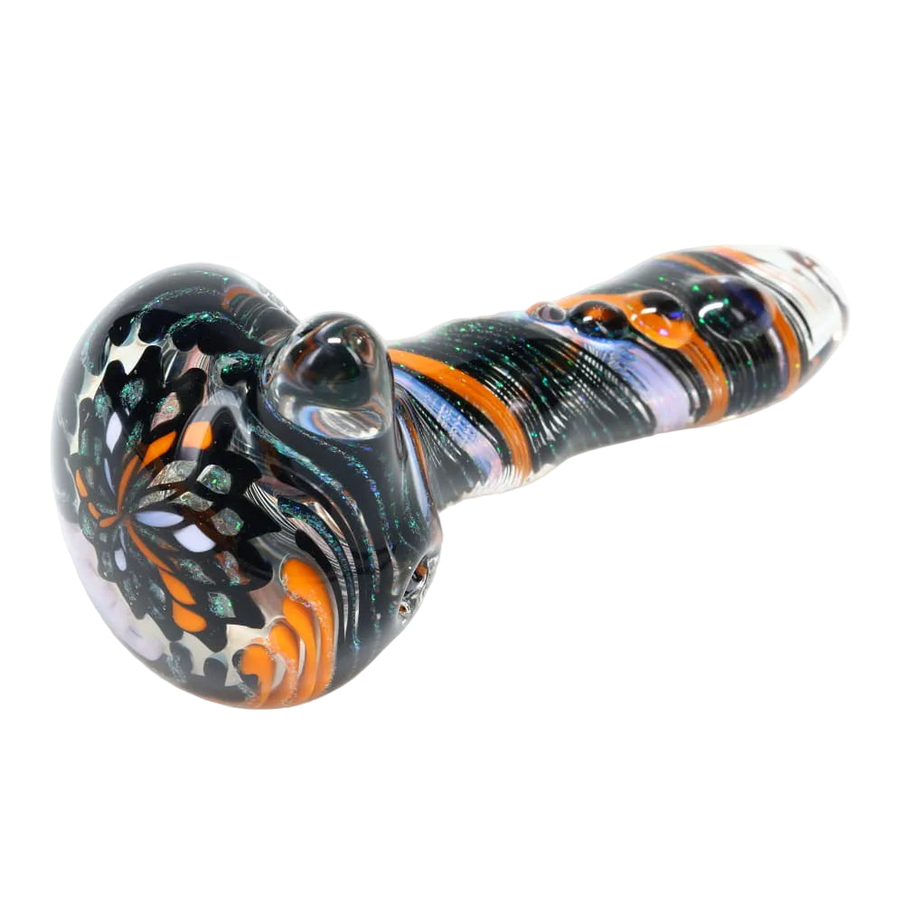 Rotational Science Glass Small Twist Fillacello Crushed Opal Spoon