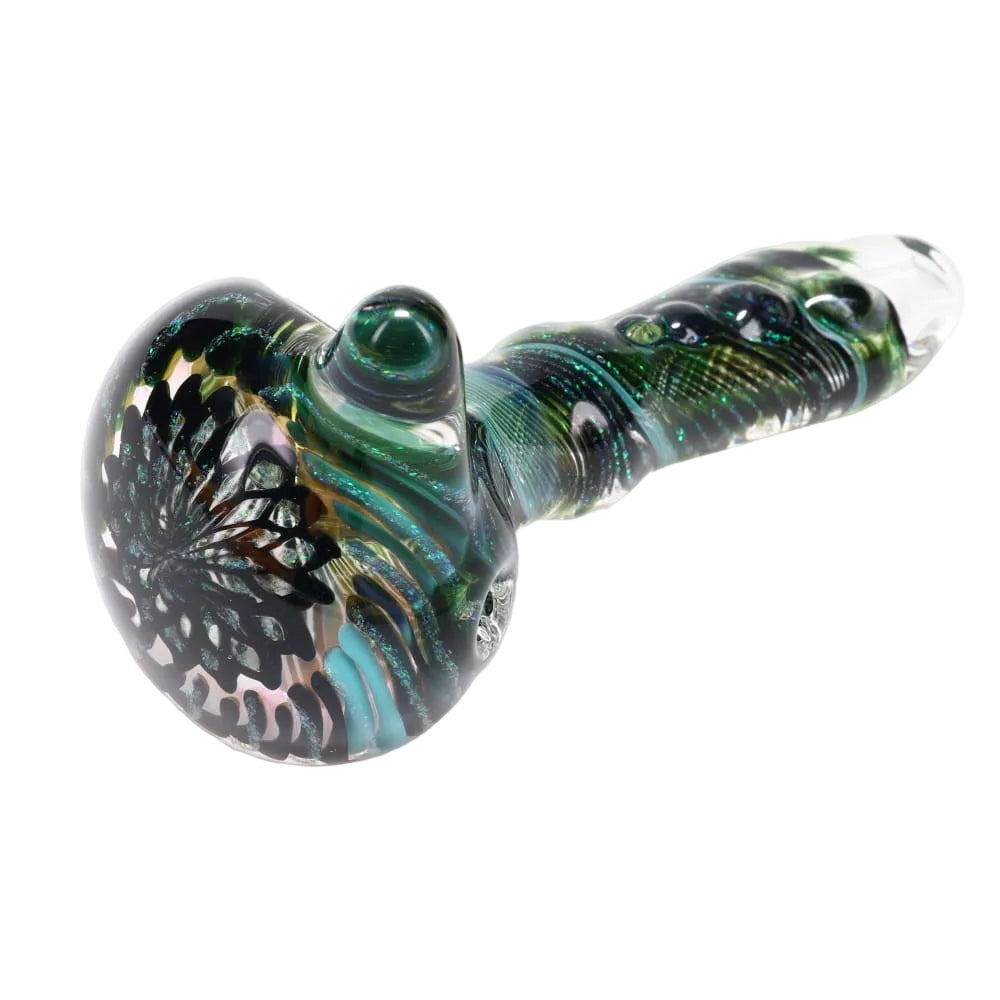 Rotational Science Glass Small Twist Fillacello Crushed Opal Spoon