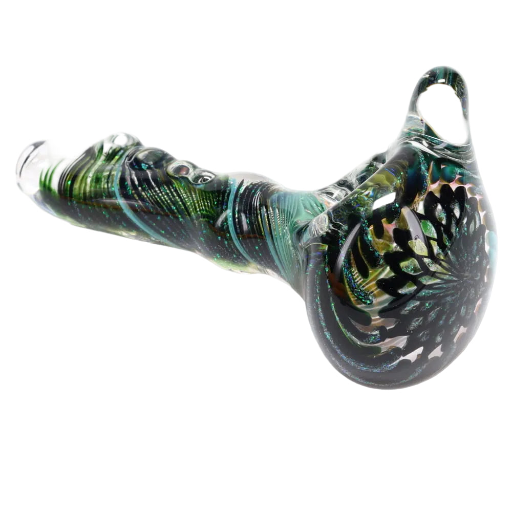 Rotational Science Glass Small Twist Fillacello Crushed Opal Spoon