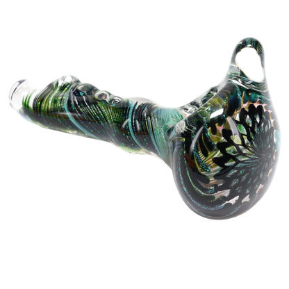 Rotational Science Glass Small Twist Fillacello Crushed Opal Spoon