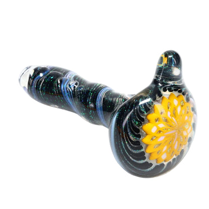 Rotational Science Glass Small Twist Fillacello Crushed Opal Spoon