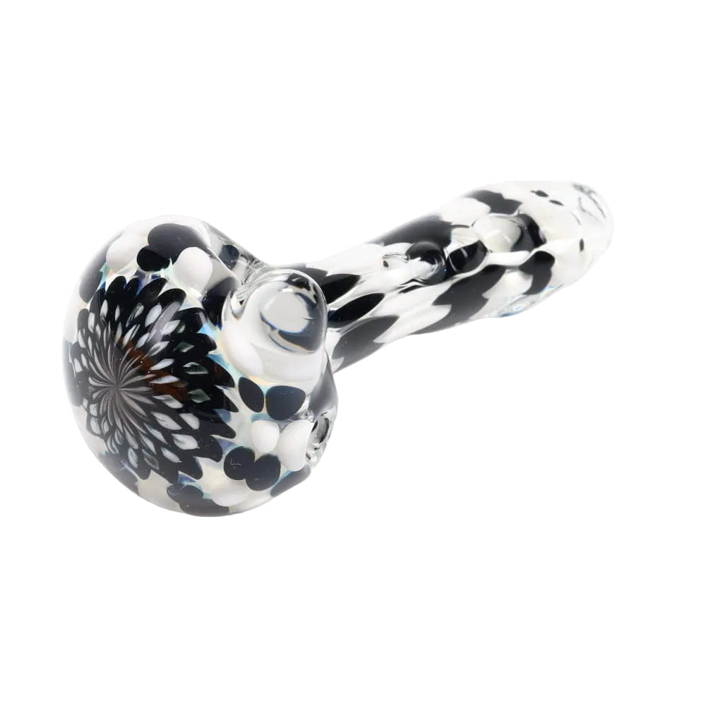 Rotational Science Glass Fillacello Black and White Dot Pipe