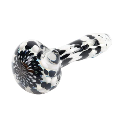 Rotational Science Glass Fillacello Black and White Dot Pipe