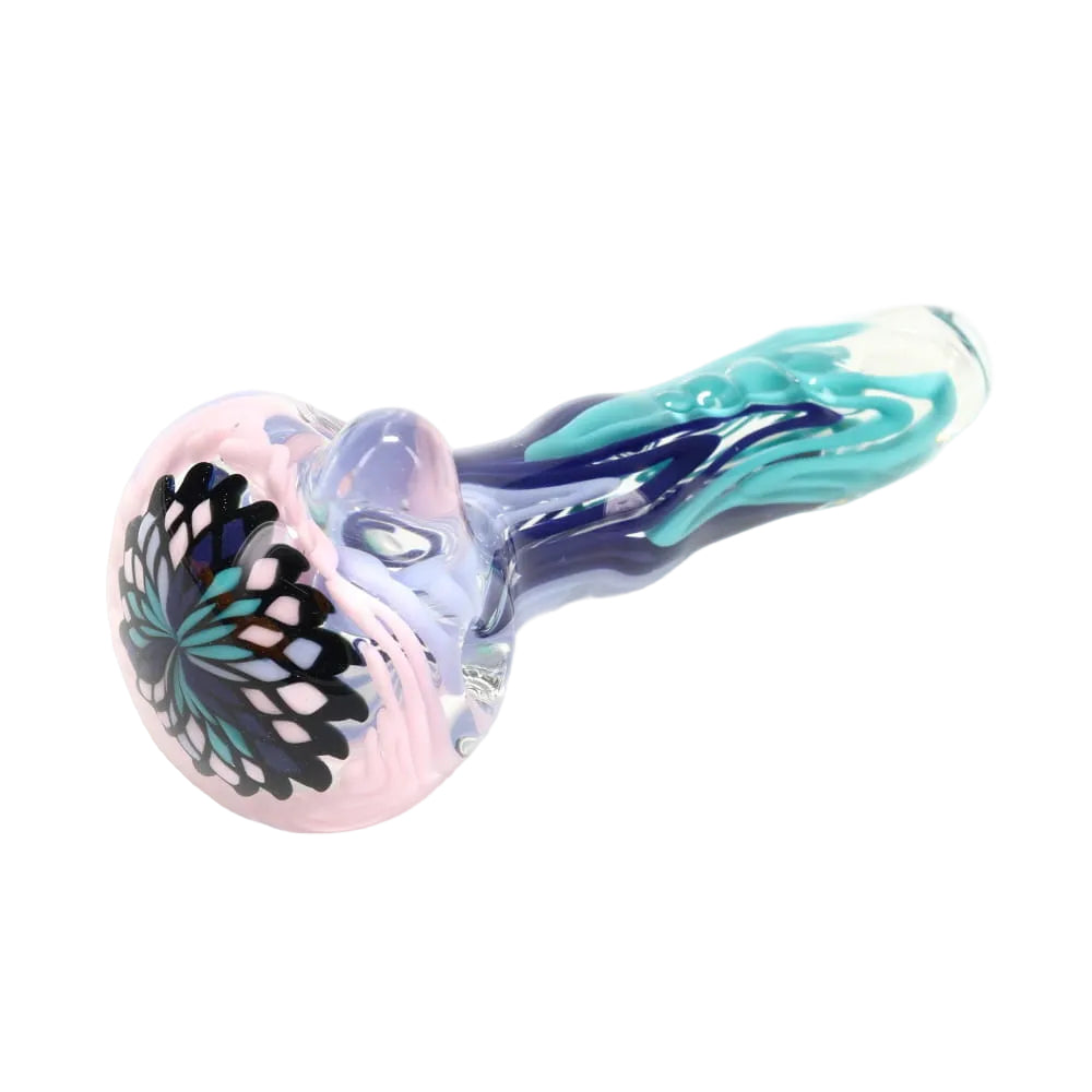 Rotational Science Glass Zig Zag Fillacello Mixed Colors Pipe