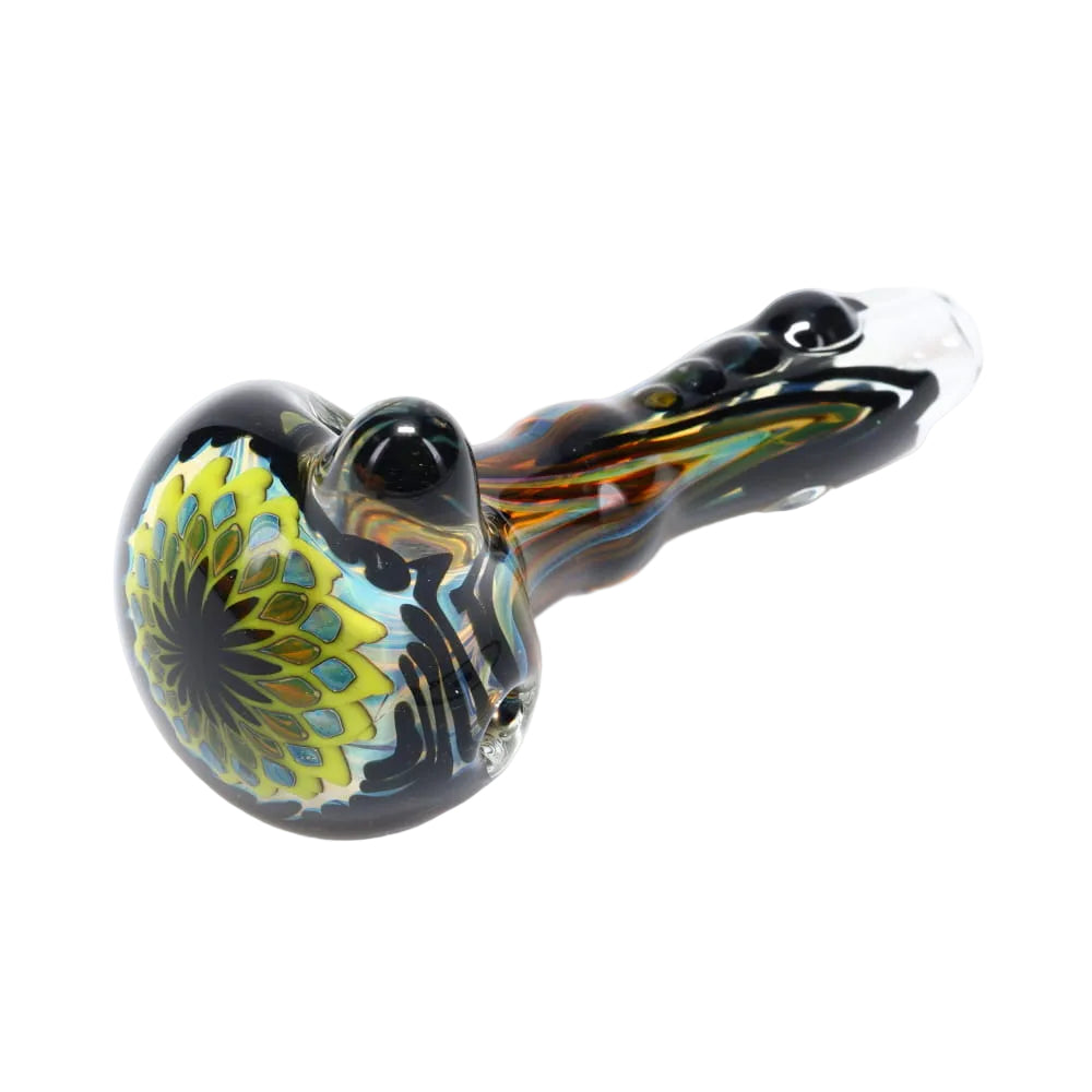 Rotational Science Glass Zig Zag Fillacello Mixed Colors Pipe