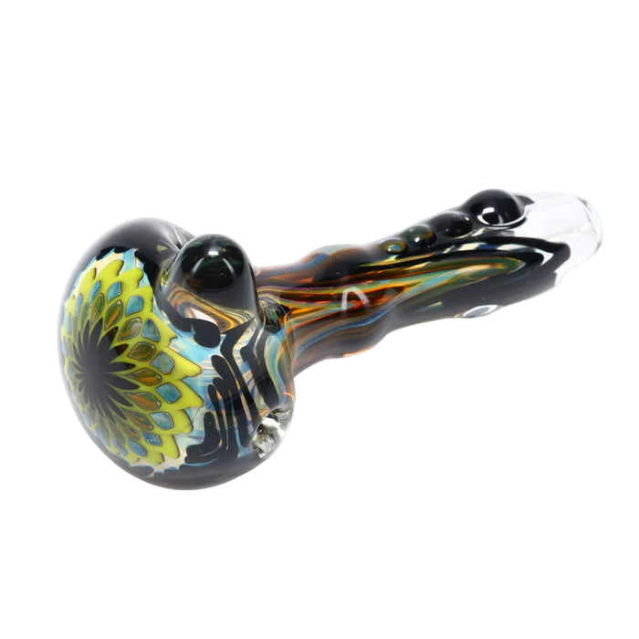 Rotational Science Glass Zig Zag Fillacello Mixed Colors Pipe