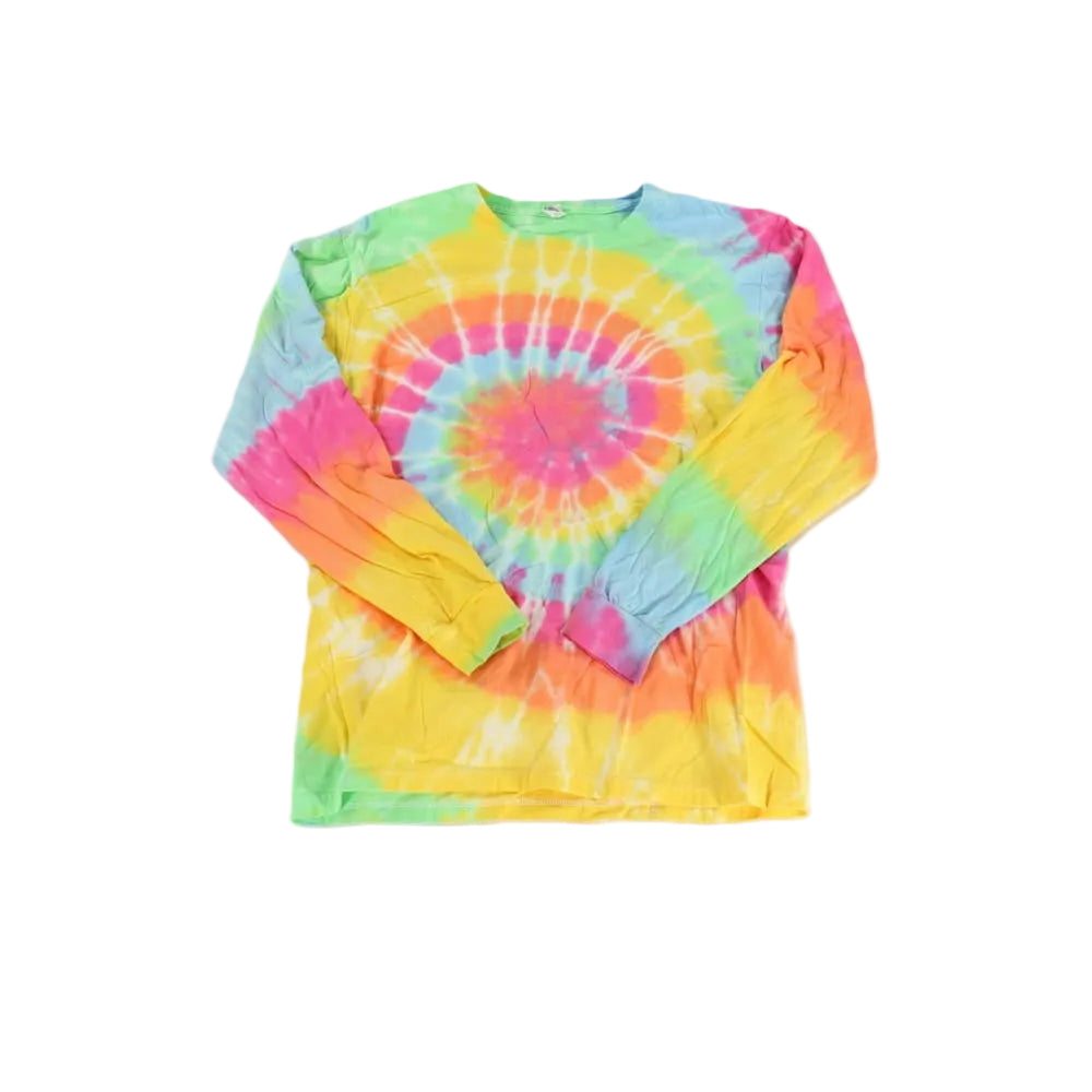 Aerial Rainbow Spiral Tie Dye Long Sleeve Shirt