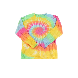 Aerial Rainbow Spiral Tie Dye Long Sleeve Shirt