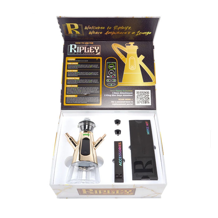Ooze Ripley Dab Rig Hookah - Gold