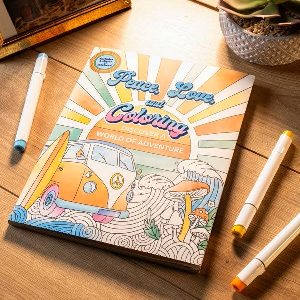 Peace, Love, and Coloring: Discover A World of Adventure
