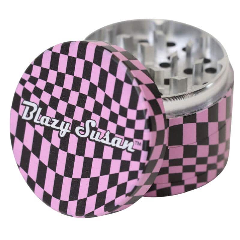 Blazy Susan 4 Piece Grinder - Trippy Checkers