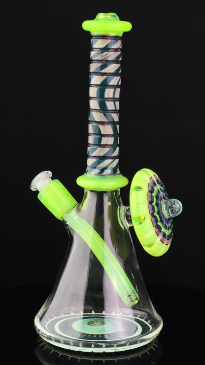 P.A. Jay Glass Slime & Turquoise Worked Beaker