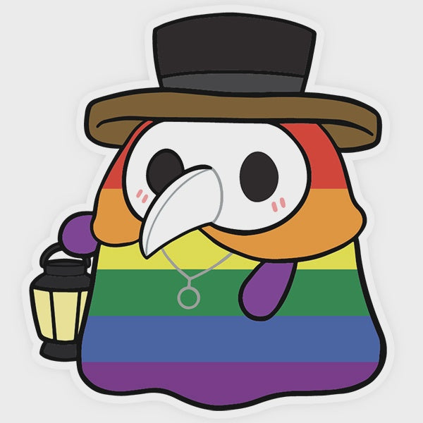 Squishables Doctor Plague Rainbow Pride Sticker