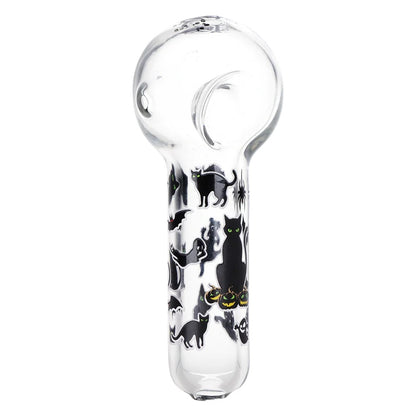 Pulsar 10" Glow Water Pipe & Hand Pipe Set - Superstitious Black Cat