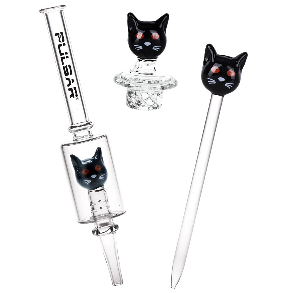 Pulsar 8" Nectar Collector & Dab Rig Set - Black Cat