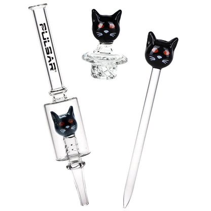 Pulsar 8" Nectar Collector & Dab Rig Set - Black Cat