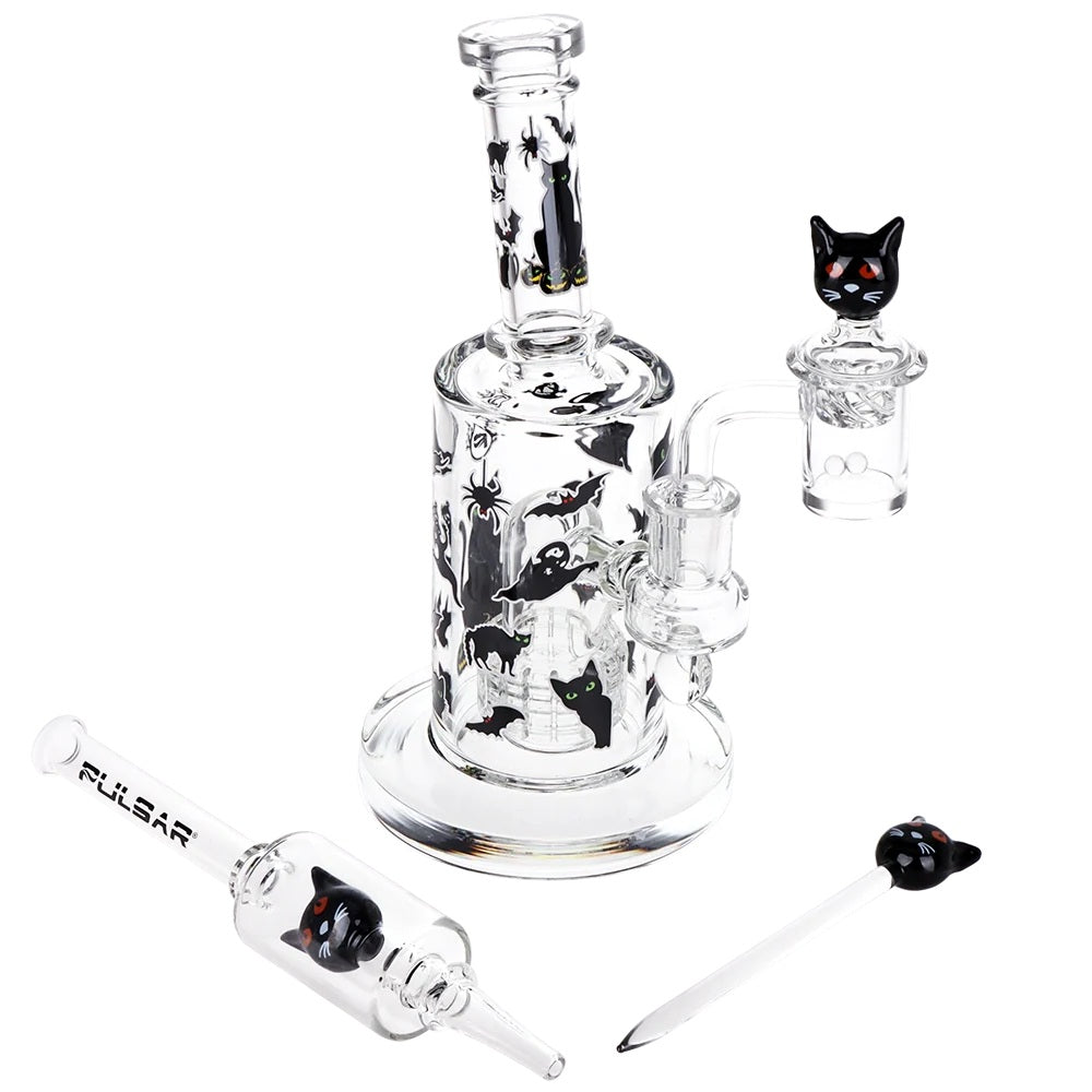 Pulsar 8" Nectar Collector & Dab Rig Set - Black Cat